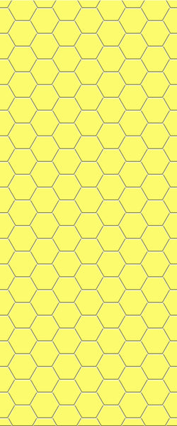 Yellow Hexagon Tile Acrylic Wall Panel 2440mm x 1220mm (3mm Thick) - CladdTech