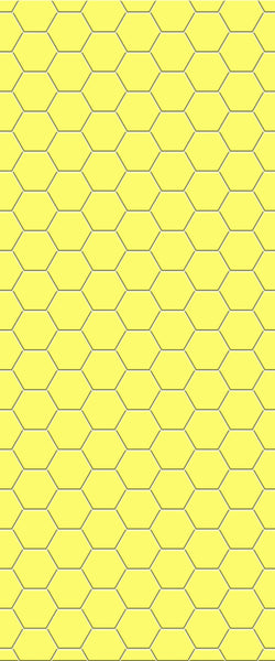 Yellow Hexagon Tile Acrylic Wall Panel 2440mm x 1220mm (3mm Thick) - CladdTech