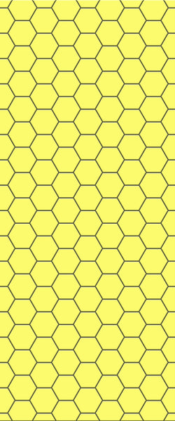 Yellow Hexagon Tile Acrylic Wall Panel 2440mm x 1220mm (3mm Thick) - CladdTech