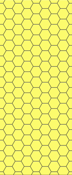 Yellow Hexagon Tile Acrylic Wall Panel 2440mm x 1220mm (3mm Thick) - CladdTech