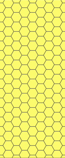 Yellow Hexagon Tile Acrylic Wall Panel 2440mm x 1220mm (3mm Thick) - CladdTech