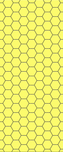 Yellow Hexagon Tile Acrylic Wall Panel 2440mm x 1220mm (3mm Thick) - CladdTech