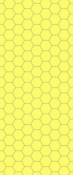Yellow Hexagon Tile Acrylic Wall Panel 2440mm x 1220mm (3mm Thick) - CladdTech