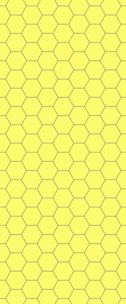 Yellow Hexagon Tile Acrylic Wall Panel 2440mm x 1220mm (3mm Thick) - CladdTech