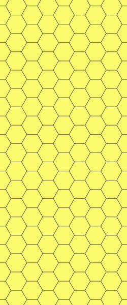 Yellow Hexagon Tile Acrylic Wall Panel 2440mm x 1220mm (3mm Thick) - CladdTech