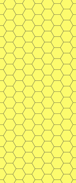 Yellow Hexagon Tile Acrylic Wall Panel 2440mm x 1220mm (3mm Thick) - CladdTech