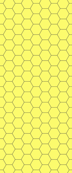 Yellow Hexagon Tile Acrylic Wall Panel 2440mm x 1220mm (3mm Thick) - CladdTech