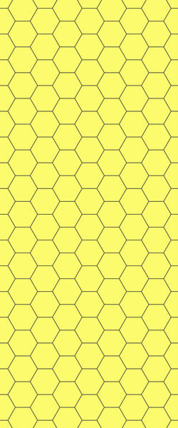 Yellow Hexagon Tile Acrylic Wall Panel 2440mm x 1220mm (3mm Thick) - CladdTech