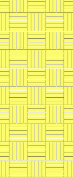 Yellow Mosaic Tile Acrylic Shower Panel 2440mm x 1220mm ( 3mm Thick) - CladdTech