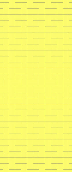 Yellow Windmill Tile Acrylic Shower Panel 2440mm x 1220mm ( 3mm Thick) - CladdTech