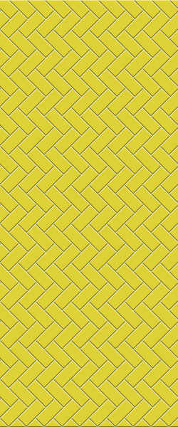 Yellow Diagonal Herringbone Tile Acrylic Shower Wall Panel 2440mm x 1220mm (3mm Thick) - CladdTech