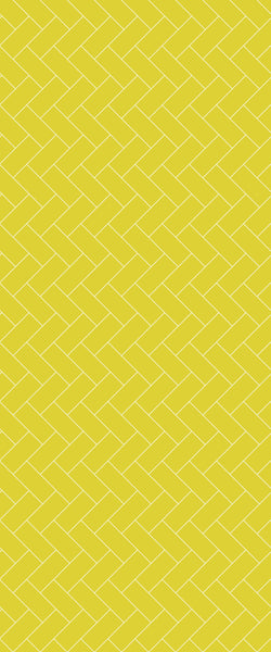 Yellow Diagonal Herringbone Tile Acrylic Shower Wall Panel 2440mm x 1220mm (3mm Thick) - CladdTech