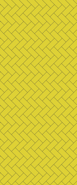 Yellow Diagonal Herringbone Tile Acrylic Shower Wall Panel 2440mm x 1220mm (3mm Thick) - CladdTech