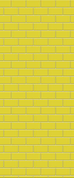 Yellow Subway Tile Acrylic Shower Wall Panel 2440mm x 1220mm ( 3mm Thick) - CladdTech