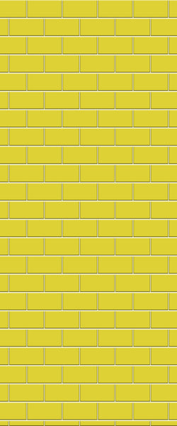 Yellow Subway Tile Acrylic Shower Wall Panel 2440mm x 1220mm ( 3mm Thick) - CladdTech