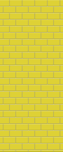 Yellow Subway Tile Acrylic Shower Wall Panel 2440mm x 1220mm ( 3mm Thick) - CladdTech