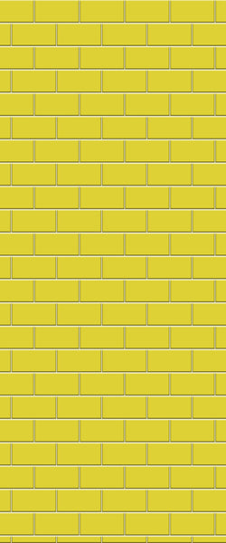 Yellow Subway Tile Acrylic Shower Wall Panel 2440mm x 1220mm ( 3mm Thick) - CladdTech