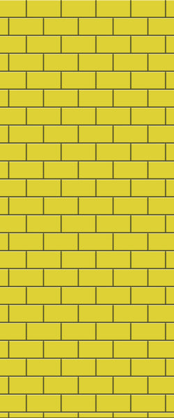 Yellow Subway Tile Acrylic Shower Wall Panel 2440mm x 1220mm ( 3mm Thick) - CladdTech