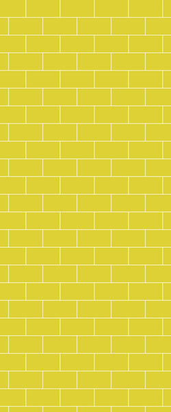 Yellow Subway Tile Acrylic Shower Wall Panel 2440mm x 1220mm ( 3mm Thick) - CladdTech