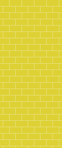 Yellow Subway Tile Acrylic Shower Wall Panel 2440mm x 1220mm ( 3mm Thick) - CladdTech