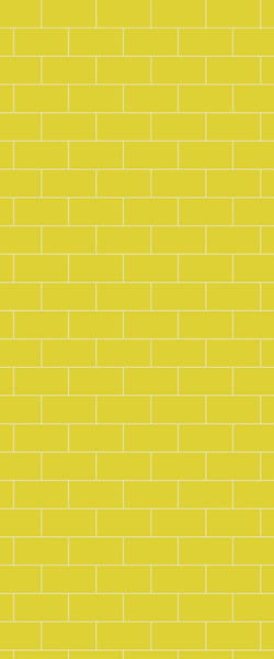 Yellow Subway Tile Acrylic Shower Wall Panel 2440mm x 1220mm ( 3mm Thick) - CladdTech