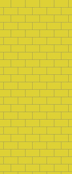 Yellow Subway Tile Acrylic Shower Wall Panel 2440mm x 1220mm ( 3mm Thick) - CladdTech