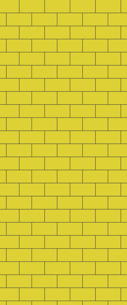 Yellow Subway Tile Acrylic Shower Wall Panel 2440mm x 1220mm ( 3mm Thick) - CladdTech