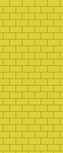 Yellow Subway Tile Acrylic Shower Wall Panel 2440mm x 1220mm ( 3mm Thick) - CladdTech