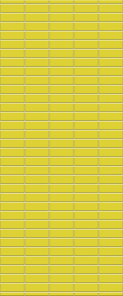 Yellow Horizontal Block Tile Acrylic Shower Panel 2440mm x 1220mm (3mm Thick) - CladdTech