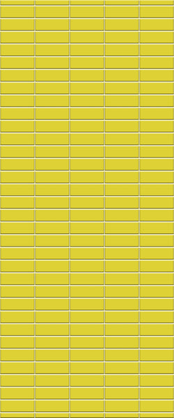 Yellow Horizontal Block Tile Acrylic Shower Panel 2440mm x 1220mm (3mm Thick) - CladdTech