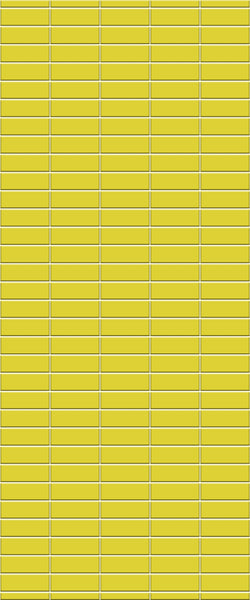 Yellow Horizontal Block Tile Acrylic Shower Panel 2440mm x 1220mm (3mm Thick) - CladdTech