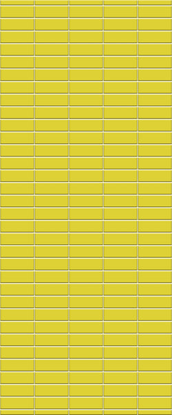 Yellow Horizontal Block Tile Acrylic Shower Panel 2440mm x 1220mm (3mm Thick) - CladdTech