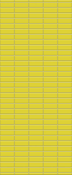 Yellow Horizontal Block Tile Acrylic Shower Panel 2440mm x 1220mm (3mm Thick) - CladdTech