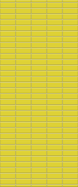 Yellow Horizontal Block Tile Acrylic Shower Panel 2440mm x 1220mm (3mm Thick) - CladdTech