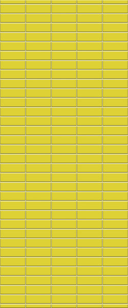 Yellow Horizontal Block Tile Acrylic Shower Panel 2440mm x 1220mm (3mm Thick) - CladdTech