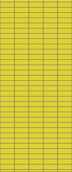 Yellow Horizontal Block Tile Acrylic Shower Panel 2440mm x 1220mm (3mm Thick) - CladdTech