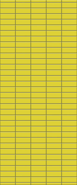 Yellow Horizontal Block Tile Acrylic Shower Panel 2440mm x 1220mm (3mm Thick) - CladdTech