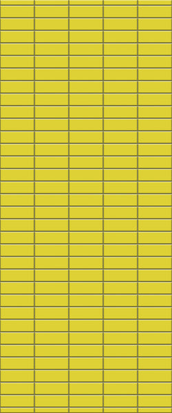 Yellow Horizontal Block Tile Acrylic Shower Panel 2440mm x 1220mm (3mm Thick) - CladdTech