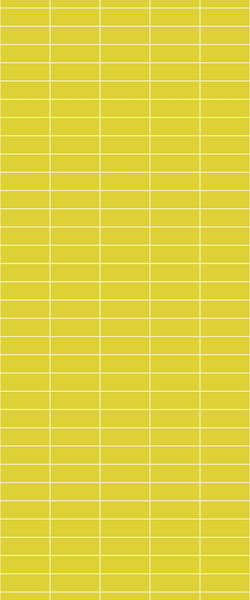 Yellow Horizontal Block Tile Acrylic Shower Panel 2440mm x 1220mm (3mm Thick) - CladdTech