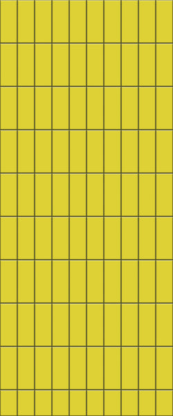 Yellow Vertical Block Tile Acrylic Shower Panel 2440mm x 1220mm ( 3mm Thick) - CladdTech