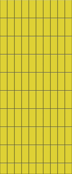 Yellow Vertical Block Tile Acrylic Shower Panel 2440mm x 1220mm ( 3mm Thick) - CladdTech