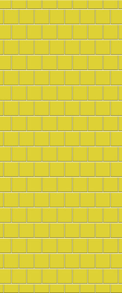Yellow Large Square's Tile Acrylic Shower Wall Panel 2440mm x 1220mm ( 3mm Thick) - CladdTech