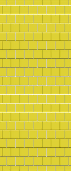 Yellow Large Square's Tile Acrylic Shower Wall Panel 2440mm x 1220mm ( 3mm Thick) - CladdTech