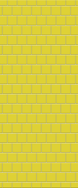 Yellow Large Square's Tile Acrylic Shower Wall Panel 2440mm x 1220mm ( 3mm Thick) - CladdTech