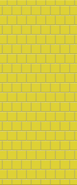 Yellow Large Square's Tile Acrylic Shower Wall Panel 2440mm x 1220mm ( 3mm Thick) - CladdTech