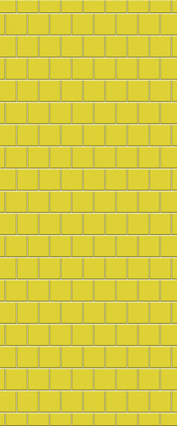 Yellow Large Square's Tile Acrylic Shower Wall Panel 2440mm x 1220mm ( 3mm Thick) - CladdTech