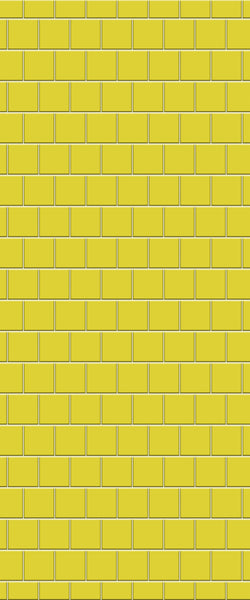 Yellow Large Square's Tile Acrylic Shower Wall Panel 2440mm x 1220mm ( 3mm Thick) - CladdTech