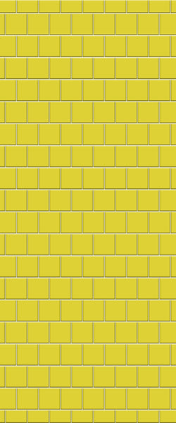 Yellow Large Square's Tile Acrylic Shower Wall Panel 2440mm x 1220mm ( 3mm Thick) - CladdTech