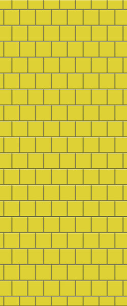 Yellow Large Square's Tile Acrylic Shower Wall Panel 2440mm x 1220mm ( 3mm Thick) - CladdTech