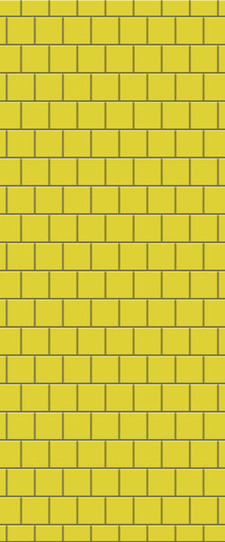 Yellow Large Square's Tile Acrylic Shower Wall Panel 2440mm x 1220mm ( 3mm Thick) - CladdTech